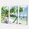 Designart - Summer Beach With Palm Trees - Nautical & Coastal Canvas Wall Art Print